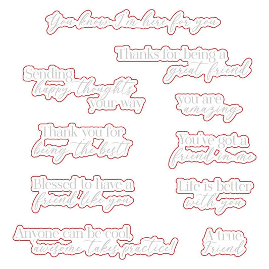 You've Got A Friend - Honey Cuts - Coordinating Dies - Honey Bee Stamps