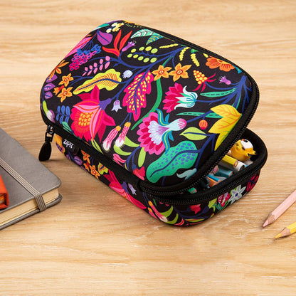 ZIPIT Flowers Pencil Case and Art Supply Storage Zipper Box - Honey Bee Stamps