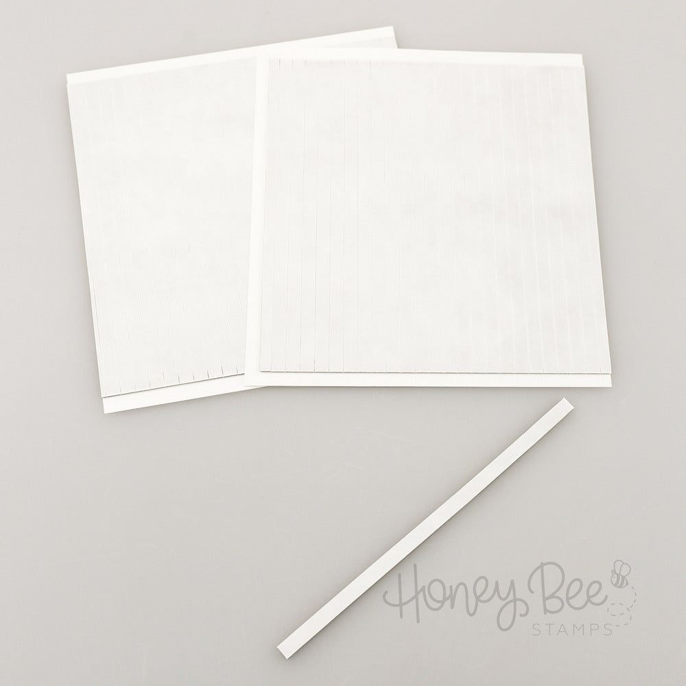 1/4” Black Foam Strips - 6x6” 2pk Sheets - 48 Strips - Honey Bee Stamps