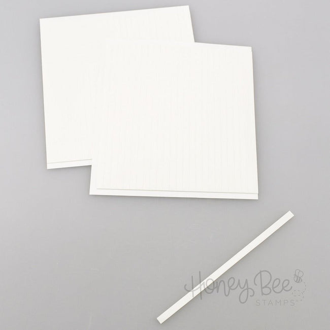 1/4” White Adhesive Foam Strips - 6x6” 2pk Sheets - 48 Strips - Honey Bee Stamps