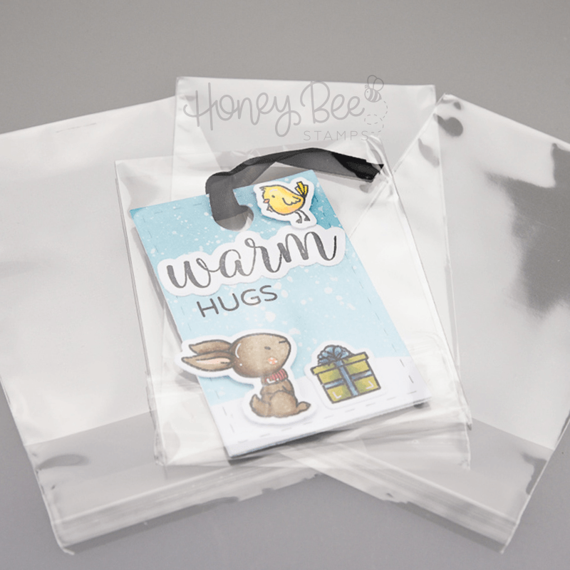 3" x 4" Crystal Clear Cello Bags 100 Pk - Clearance! 3 1/4" x 4 1/8" - Honey Bee Stamps