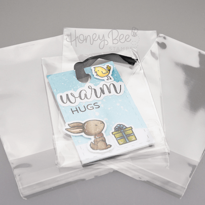 3" x 4" Crystal Clear Cello Bags 100 Pk - Clearance! 3 1/4" x 4 1/8" - Honey Bee Stamps