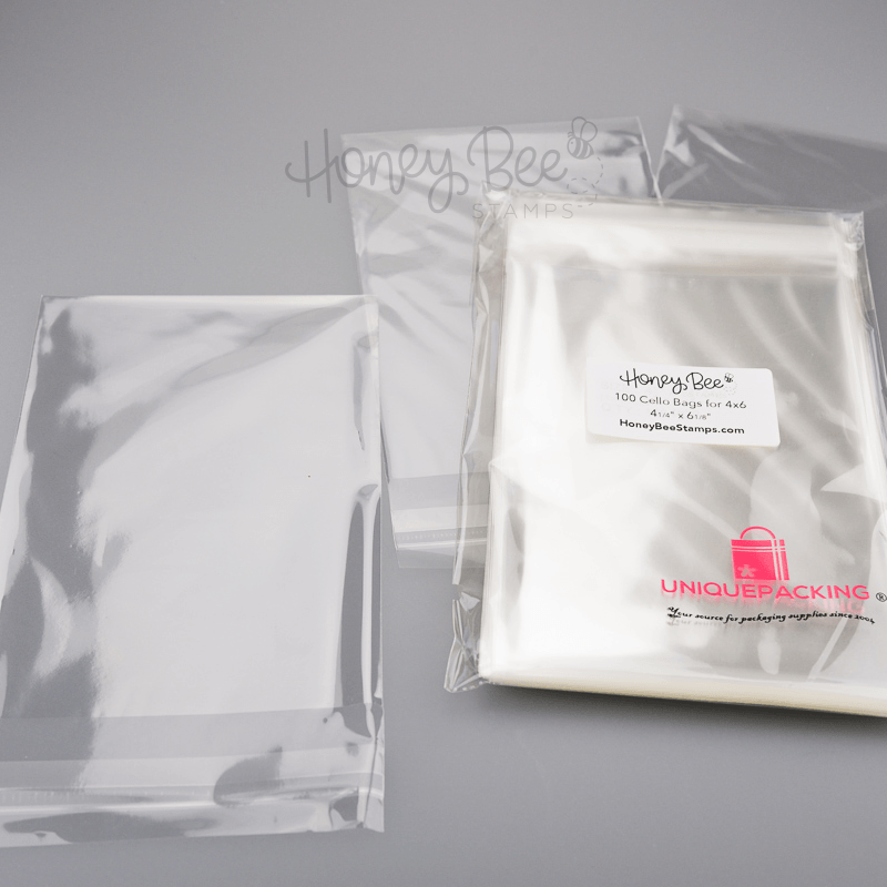 cello sleeves for cards 4"x6" Crystal Clear Cello Bags 100 Pk For Cards, Projects and Treats 4 1/4" x 6 1/8"