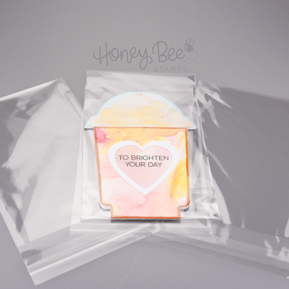4"x6" Crystal Clear Cello Bags 100 Pk For Cards, Projects and Treats 4 1/4" x 6 1/8" - Honey Bee Stamps