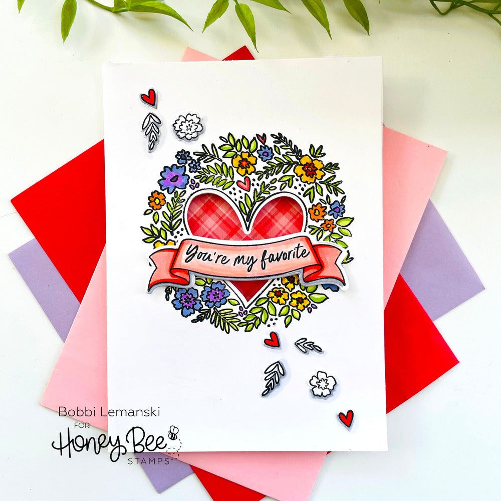 A Little Note - Set of 4 - A2 4.25"x5.5" Coordinating Stencils - Retiring - Honey Bee Stamps