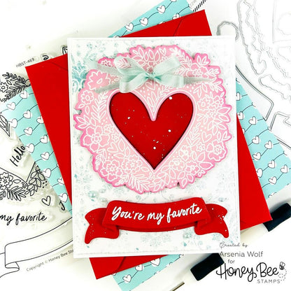 A Little Note - Set of 4 - A2 4.25"x5.5" Coordinating Stencils - Retiring - Honey Bee Stamps