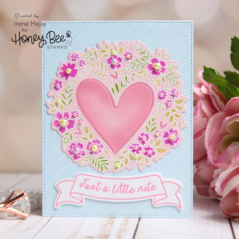 A Little Note - Set of 4 - A2 4.25"x5.5" Coordinating Stencils - Retiring - Honey Bee Stamps