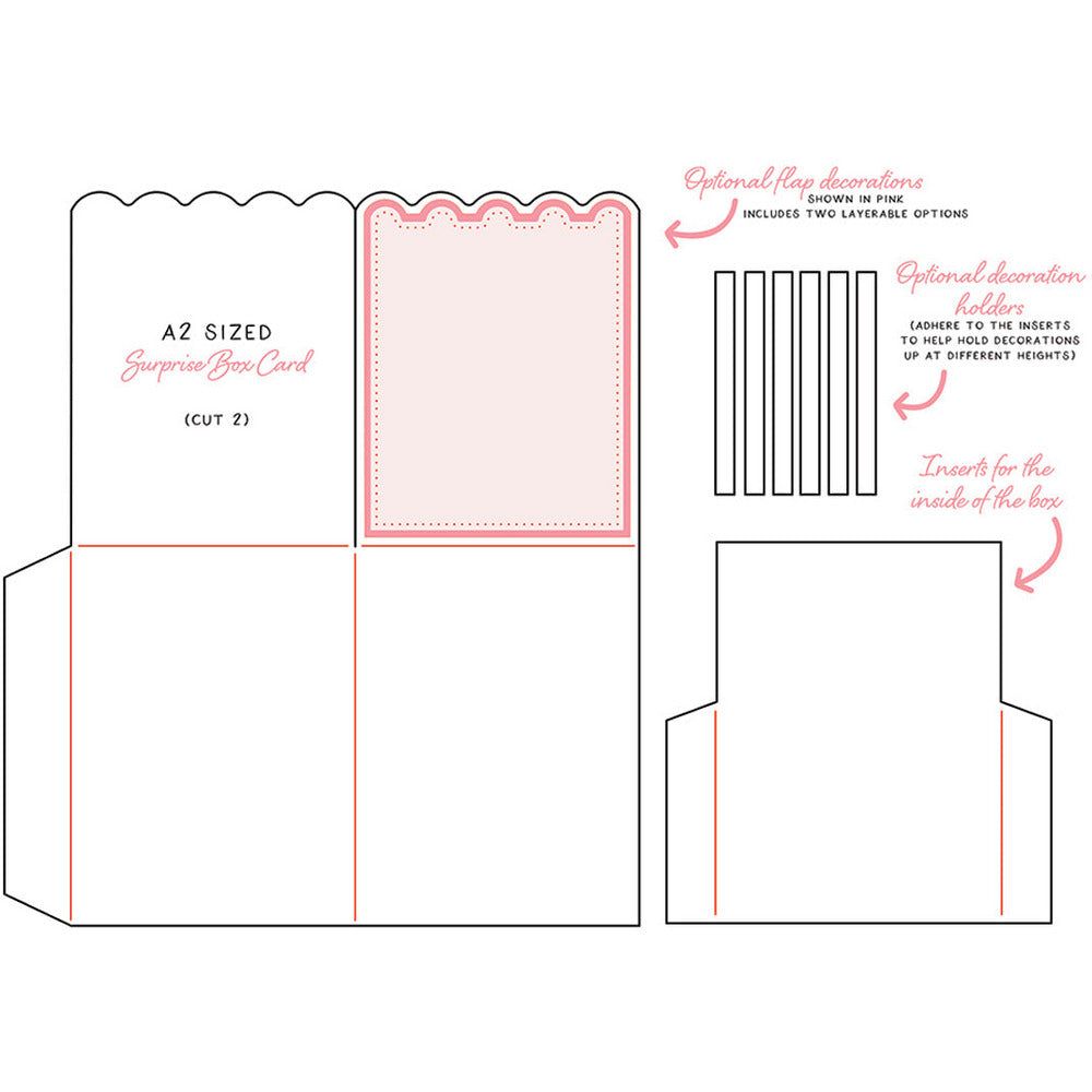 A2 Surprise Box Card Base - Honey Cuts - Honey Bee Stamps