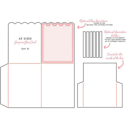 A2 Surprise Box Card Base - Honey Cuts - Honey Bee Stamps