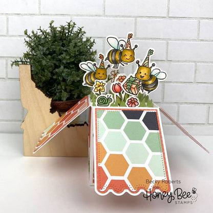 A2 Surprise Box Card Base - Honey Cuts - Honey Bee Stamps