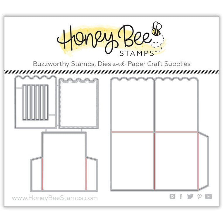 A2 Surprise Box Card Base - Honey Cuts - Stand - Alone Dies - Honey Bee Stamps