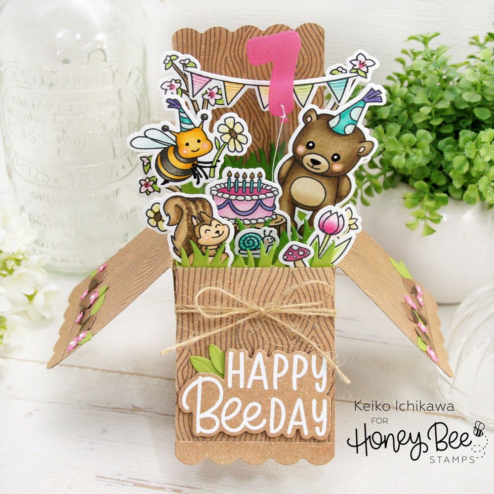 A2 Surprise Box Card Base - Honey Cuts - Stand - Alone Dies - Honey Bee Stamps