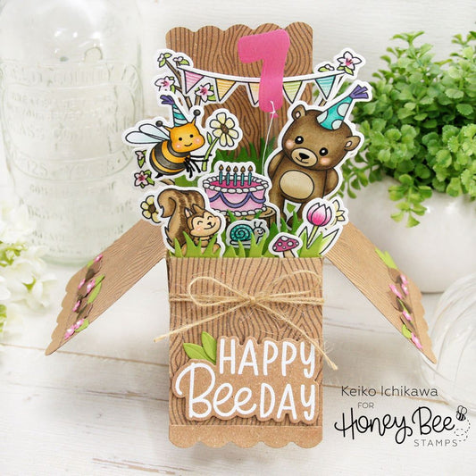 A2 Surprise Box Card Base - Honey Cuts - Stand - Alone Dies - Honey Bee Stamps