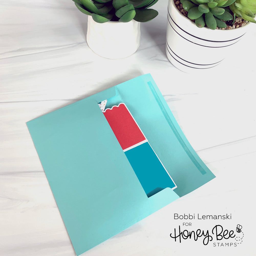 A2 Surprise Box Card Base - Honey Cuts - Stand - Alone Dies - Honey Bee Stamps