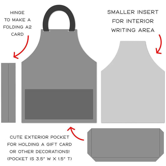 Apron A2 Card - Honey Cuts - Stand - Alone Dies - Honey Bee Stamps