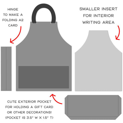 Apron A2 Card - Honey Cuts - Stand - Alone Dies - Honey Bee Stamps