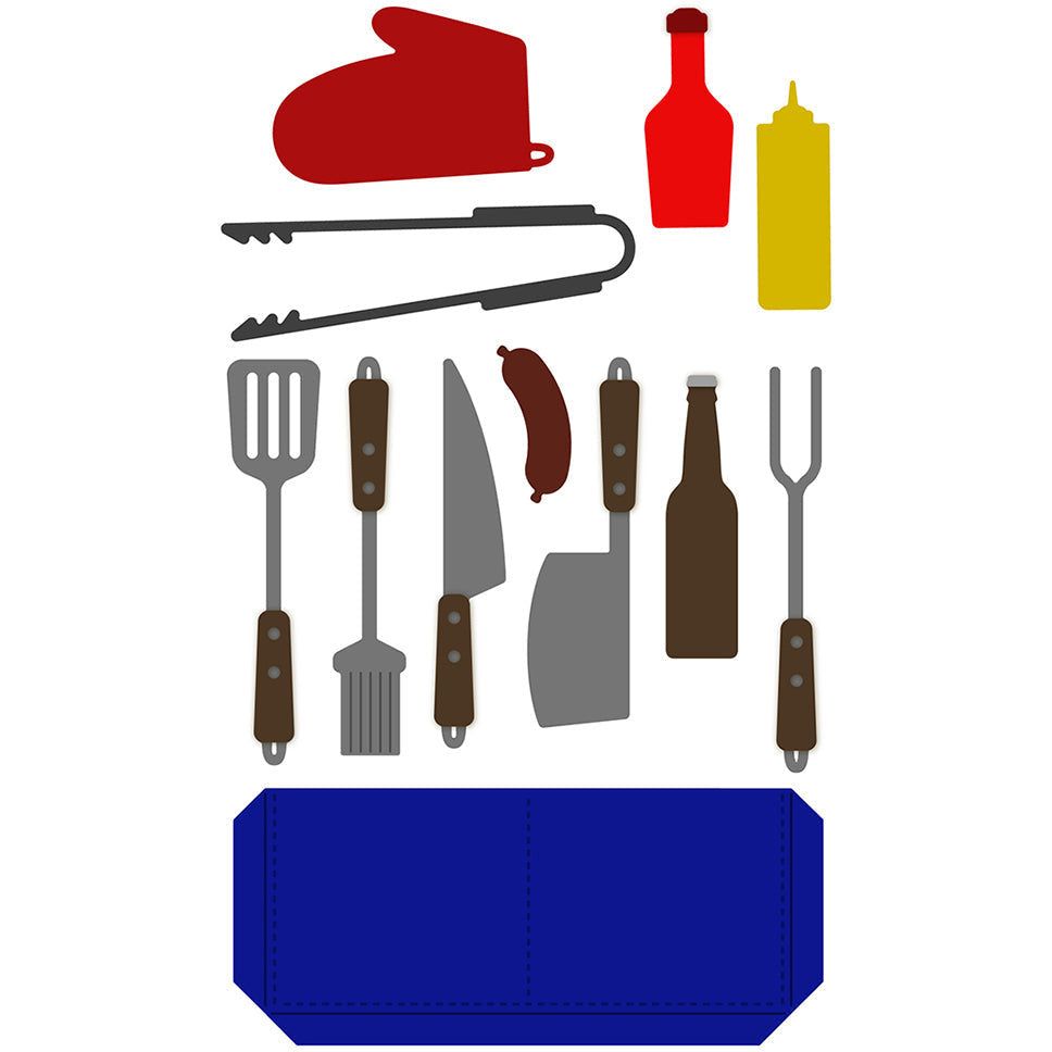 Apron: BBQ Add - On - Honey Cuts - Stand - Alone Dies - Honey Bee Stamps