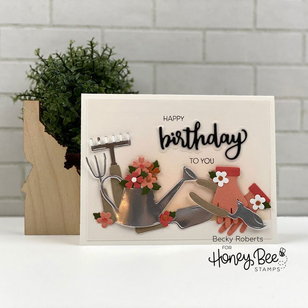 Apron: Garden Tools Add - On - Honey Cuts - Stand - Alone Dies - Honey Bee Stamps