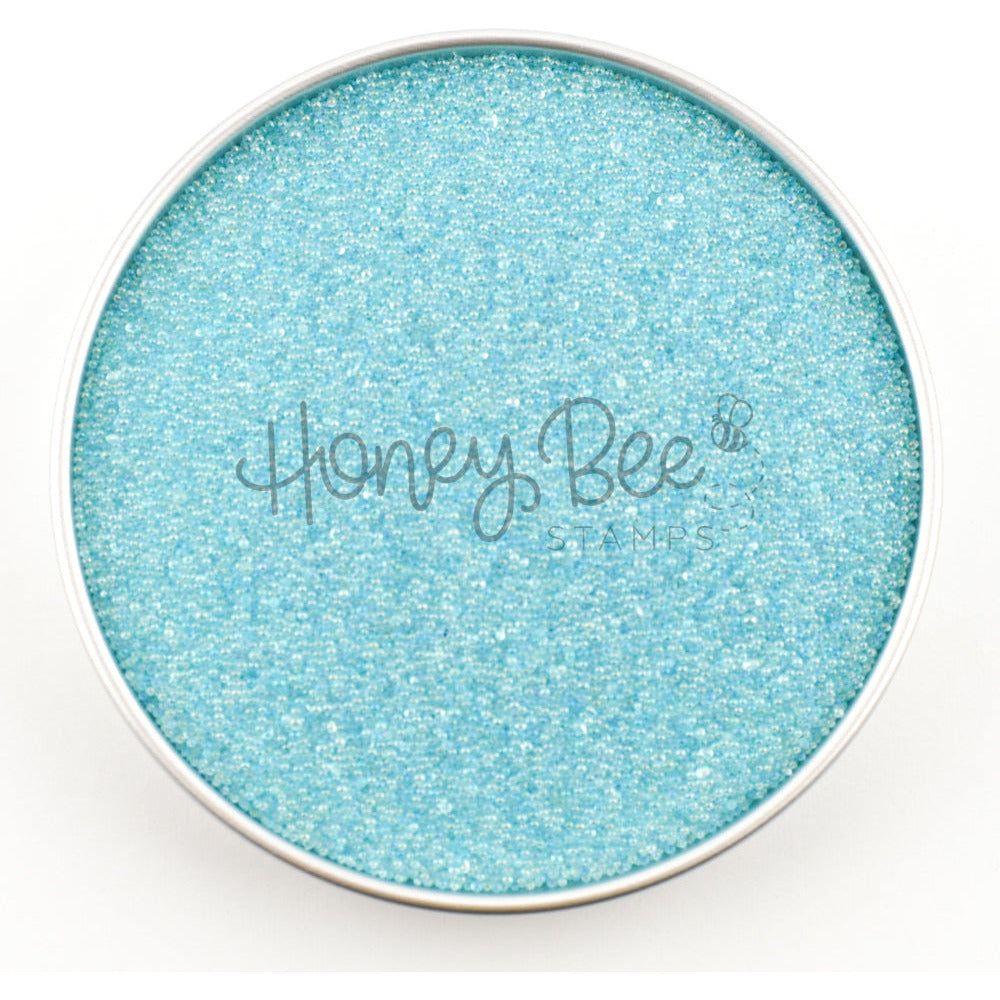 Aqua - Tiny Bubbles No Hole Glass Beads - Honey Bee Stamps