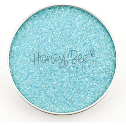 Aqua - Tiny Bubbles No Hole Glass Beads - Honey Bee Stamps