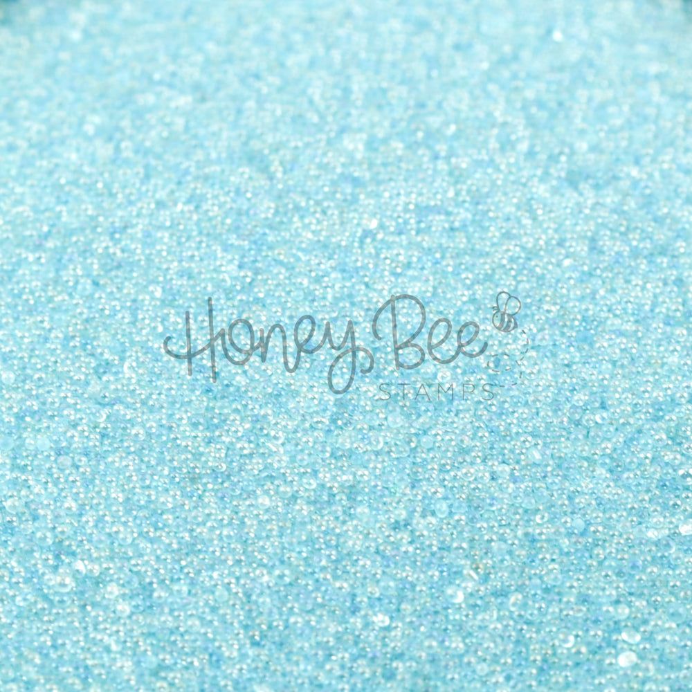 Aqua - Tiny Bubbles No Hole Glass Beads - Honey Bee Stamps