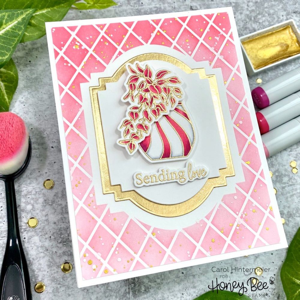 Art Deco Patterns - Set of 3 - 6x6" Stencils - Retiring - Honey Bee Stamps