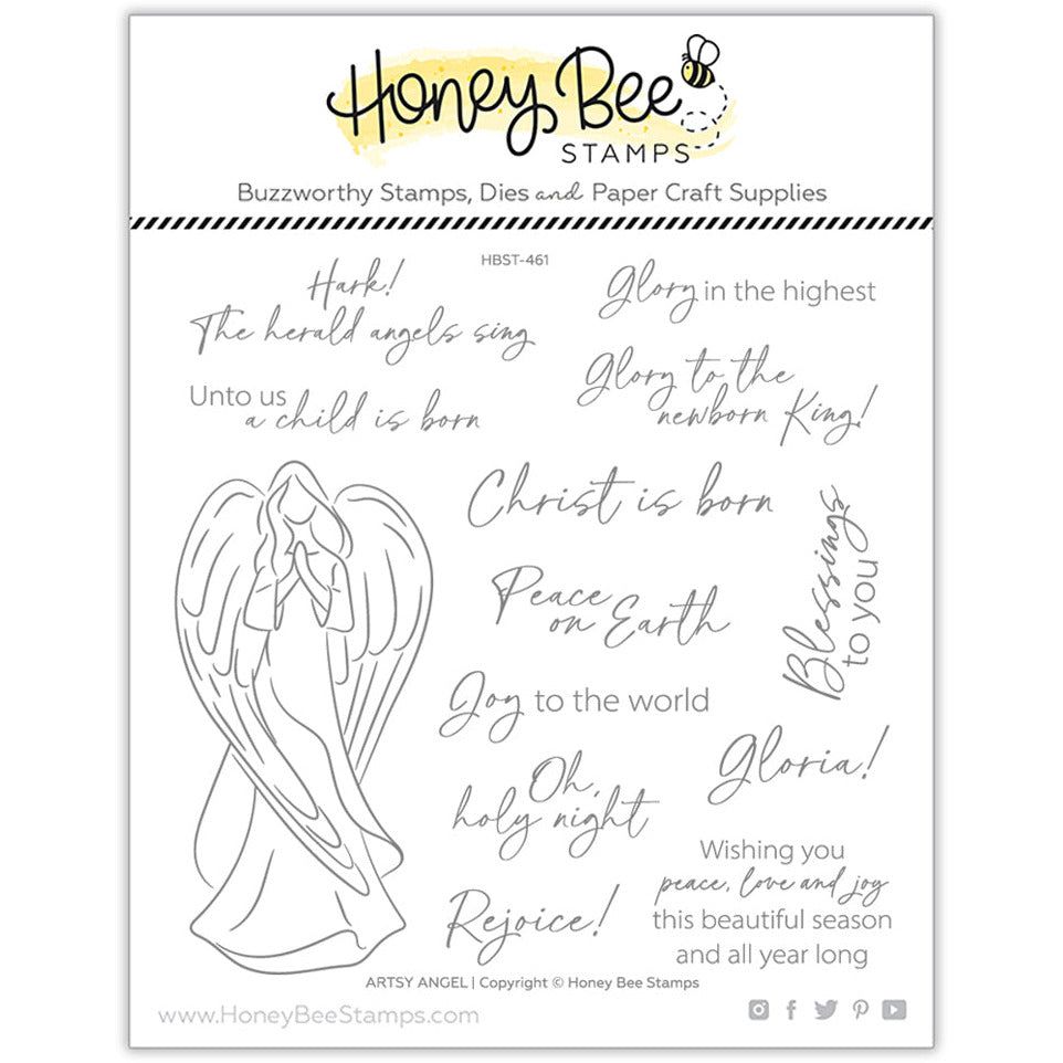 Artsy Angel - 6x6 Photopolymer Stamp Set - Honey Bee Stamps