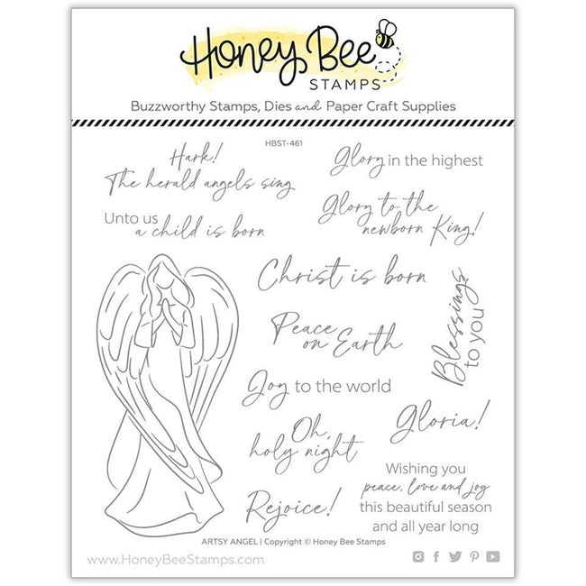 Artsy Angel - 6x6 Stamp Set - Honey Bee Stamps