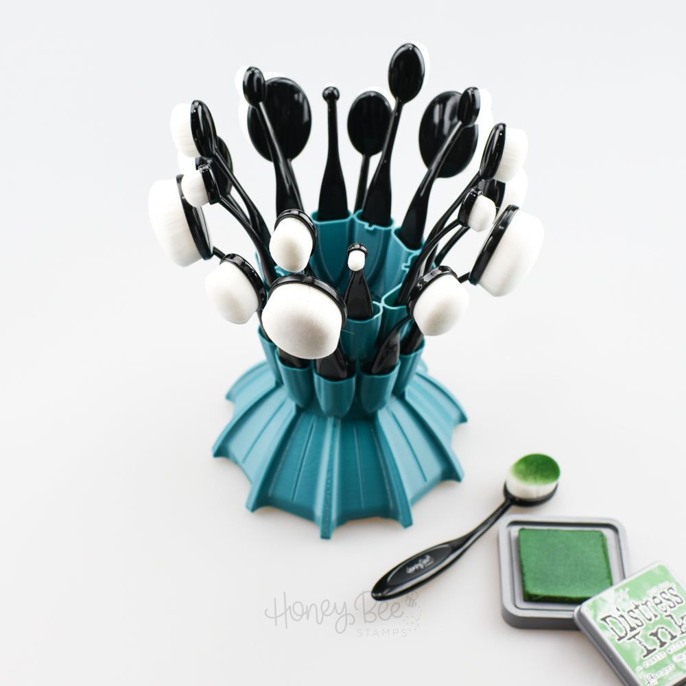 Ballerina Blending Brush Caddy - Teal - Honey Bee Stamps