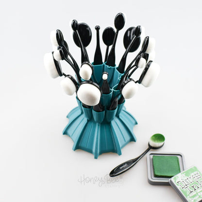 Ballerina Blending Brush Caddy - Teal - Honey Bee Stamps