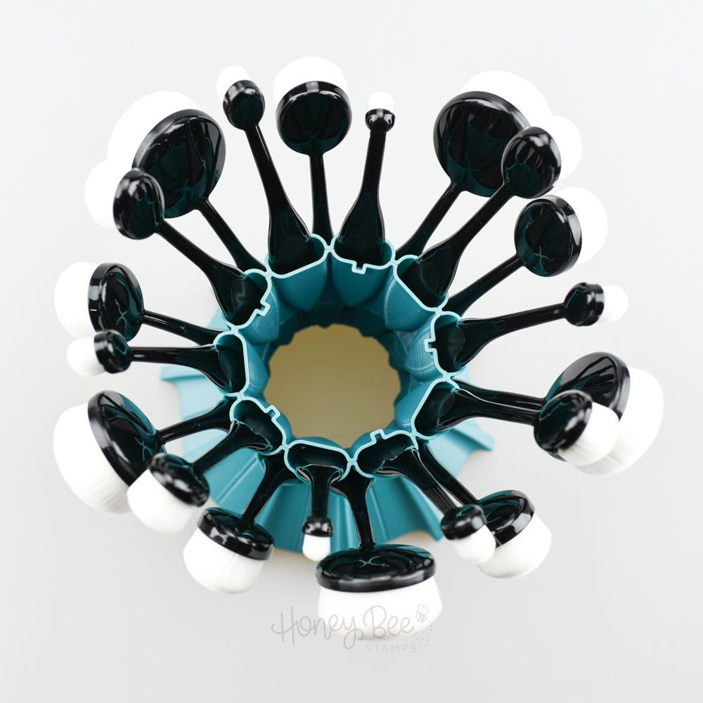 Ballerina Blending Brush Caddy - Teal - Honey Bee Stamps
