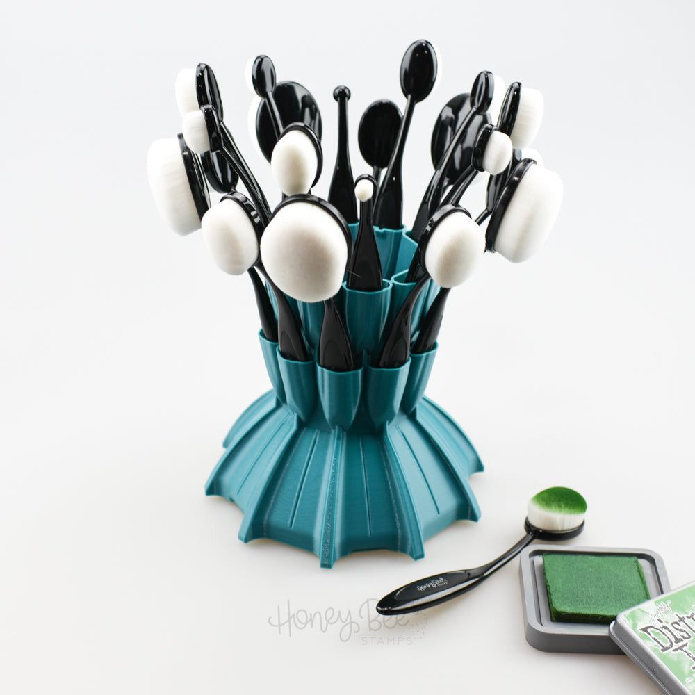 Ballerina Blending Brush Caddy - Teal - Honey Bee Stamps