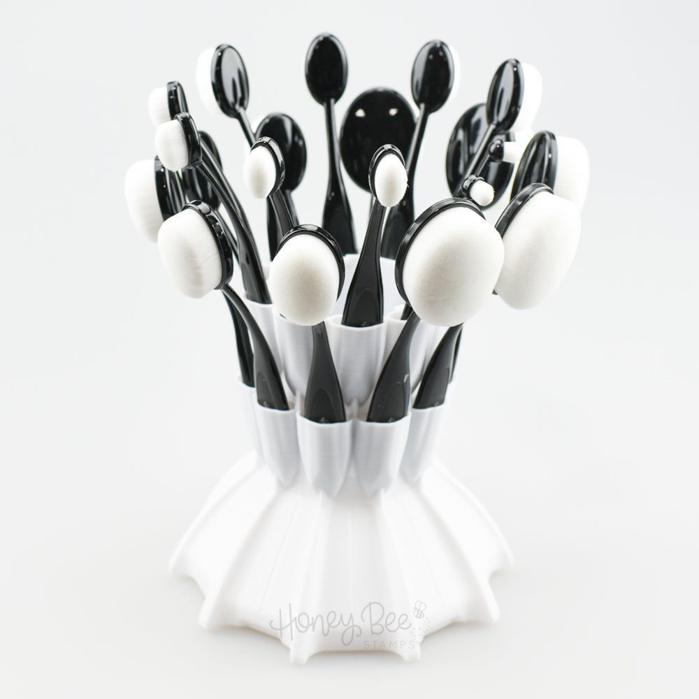 Ballerina Blending Brush Caddy - White - Honey Bee Stamps