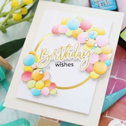 Balloon Arch - Hot Foil and Letter Press Plate - Retiring - Honey Bee Stamps