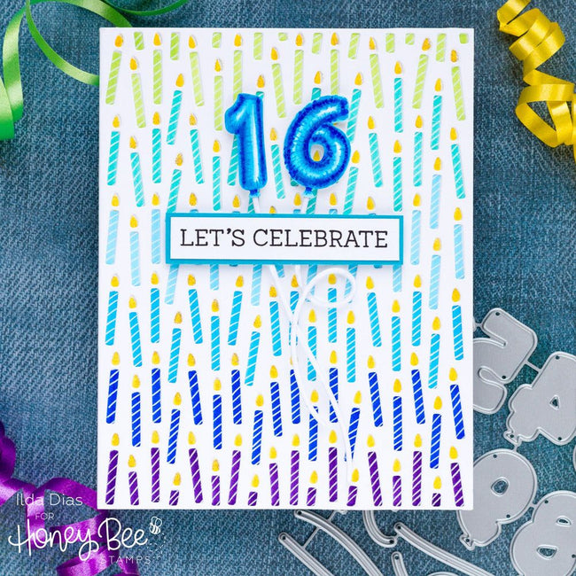 Balloon Numbers - Honey Cuts - Honey Bee Stamps