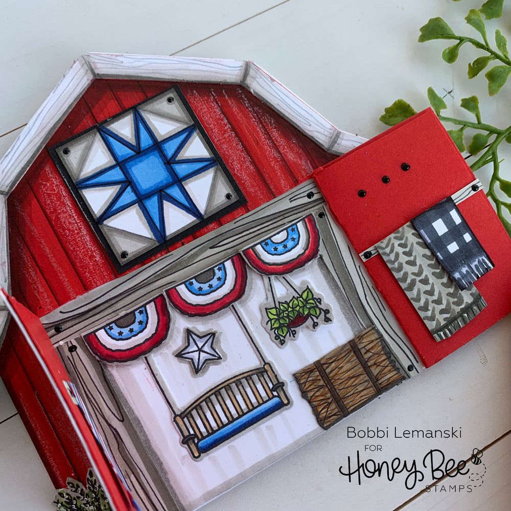 Barn Scene Builder - Honey Cuts - Stand - Alone Dies - Honey Bee Stamps