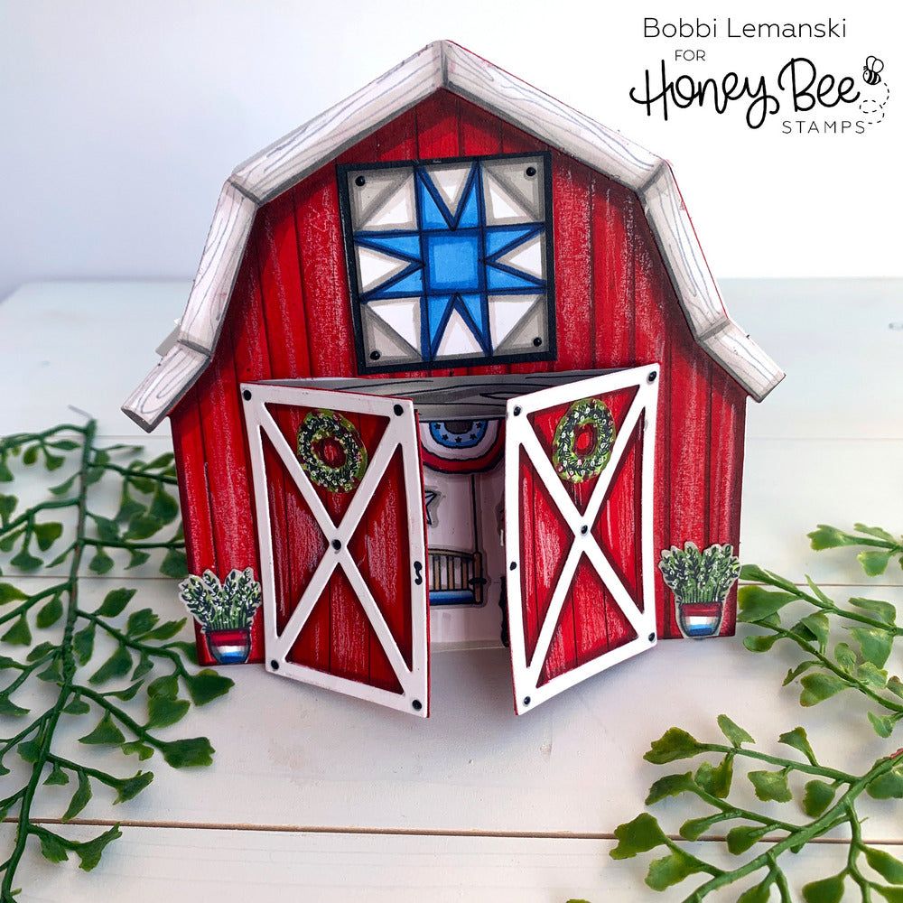 Barn Scene Builder - Honey Cuts - Stand - Alone Dies - Honey Bee Stamps