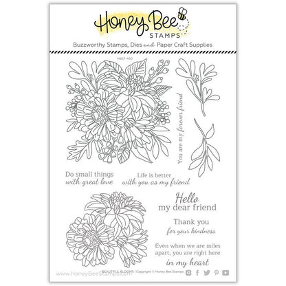 Beautiful Blooms - 6x8 Photopolymer Stamp Set - Honey Bee Stamps