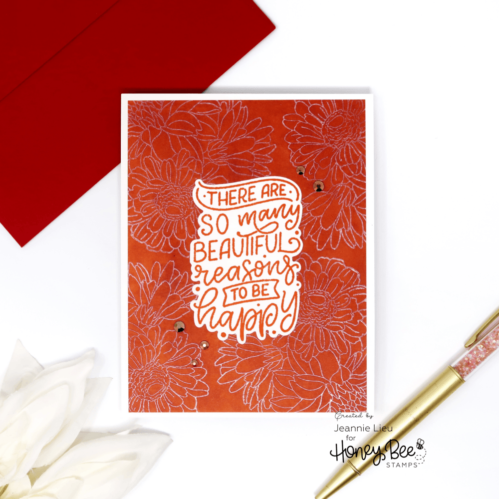 Beautiful Blooms - 6x8 Photopolymer Stamp Set - Honey Bee Stamps
