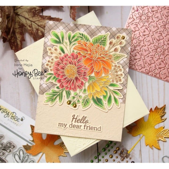 Beautiful Blooms - 6x8 Photopolymer Stamp Set - Honey Bee Stamps