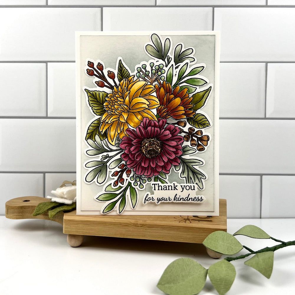 Beautiful Blooms - 6x8 Photopolymer Stamp Set - Honey Bee Stamps