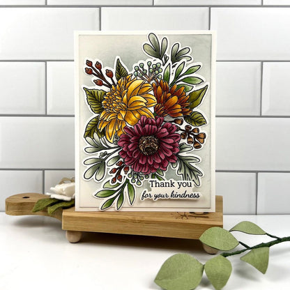 Beautiful Blooms - 6x8 Photopolymer Stamp Set - Honey Bee Stamps