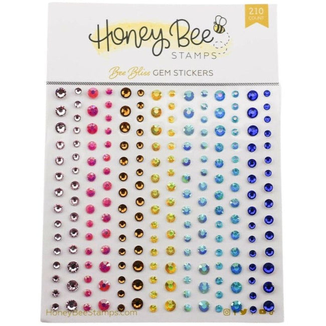 Bee Bliss Gem Stickers - 210 Count - Honey Bee Stamps