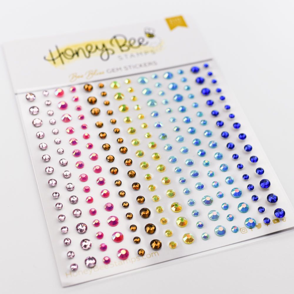 Bee Bliss Gem Stickers - 210 Count - Honey Bee Stamps