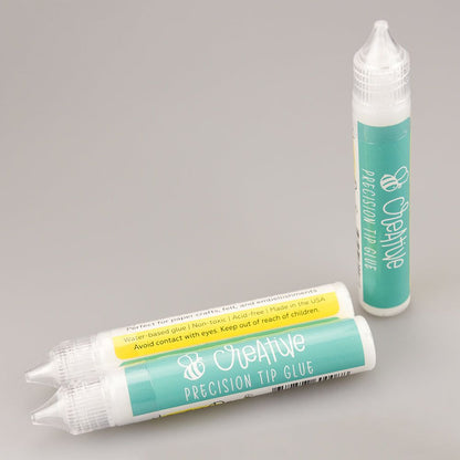 Bee Creative Easy Squeeze Precision Tip Glue - Dries Clear - Freeze and Thaw Safe! - Honey Bee Stamps