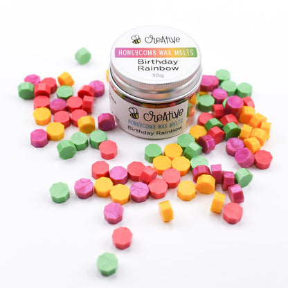 Bee Creative Honeycomb Wax Melts - Birthday Rainbow - Honey Bee Stamps