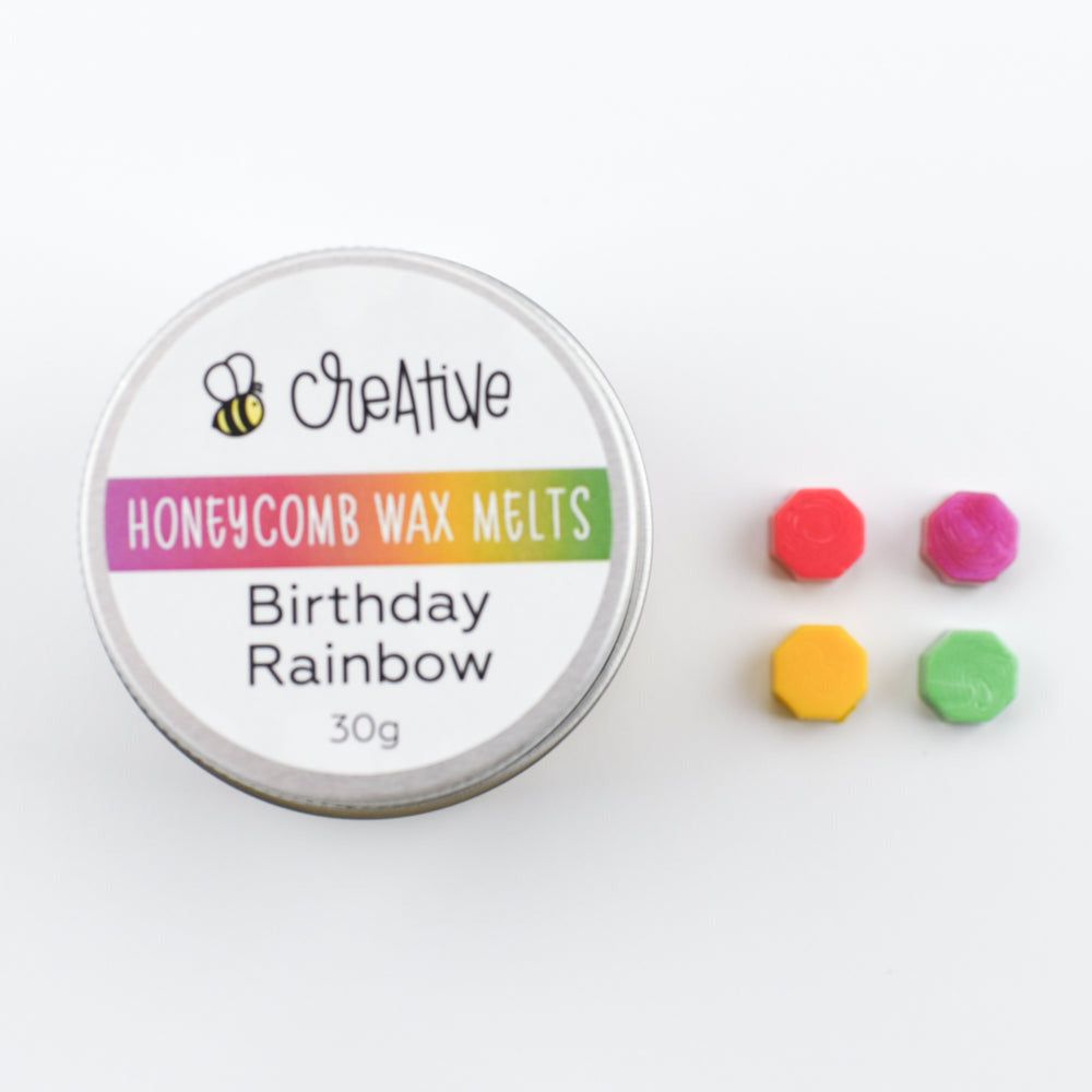 Bee Creative Honeycomb Wax Melts - Birthday Rainbow - Honey Bee Stamps