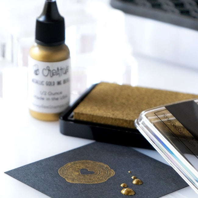 Bee Creative Ink Refill - Metallic Gold - Honey Bee Stamps