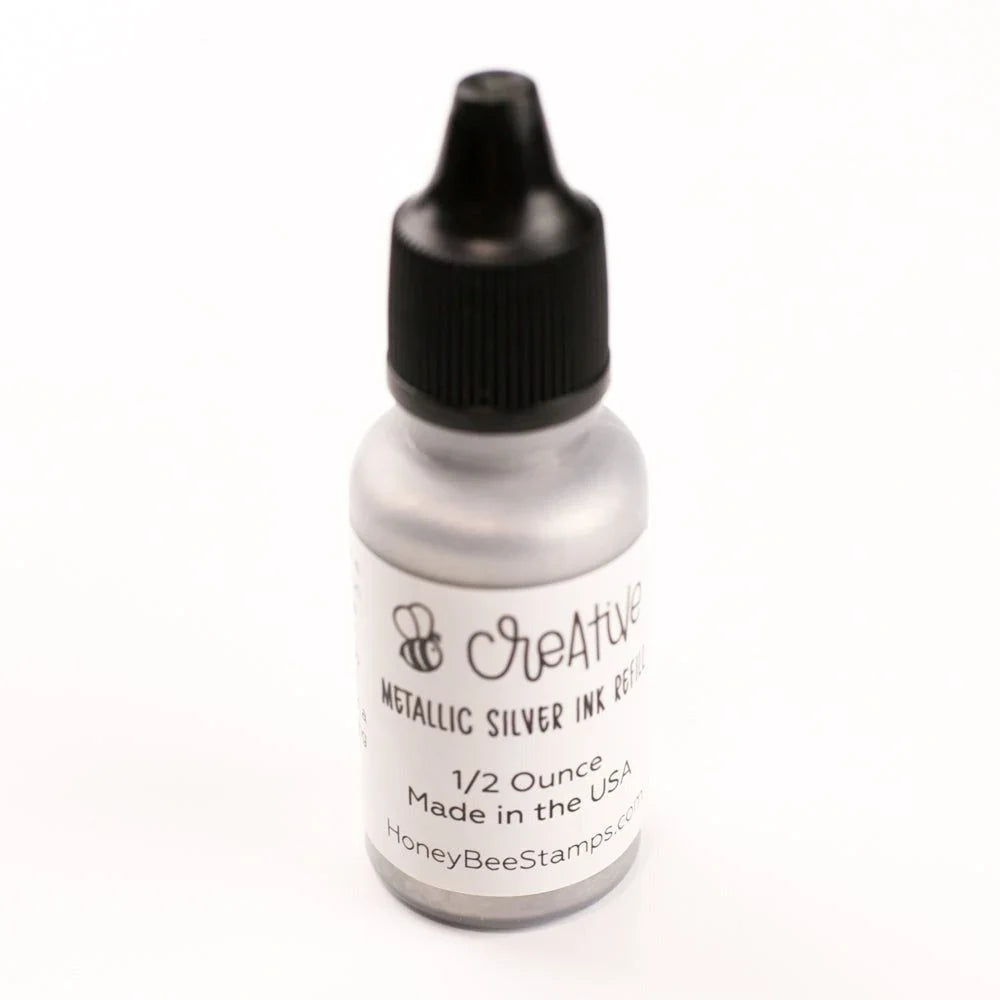 Bee Creative Ink Refill - Metallic Silver 1/2 Ounce Bottle – Honey Bee ...