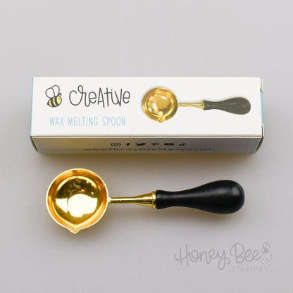 Bee Creative - Wax Melting Spoon for Creating Wax Seals - Honey Bee Stamps